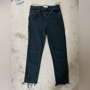 Daze Cropped Black Jeans, Size 27